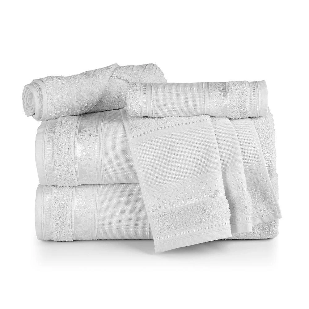 Jogo de Toalha Atelie 5 Peças 100% Algodão 400g-m2 Branco Casa com Amor