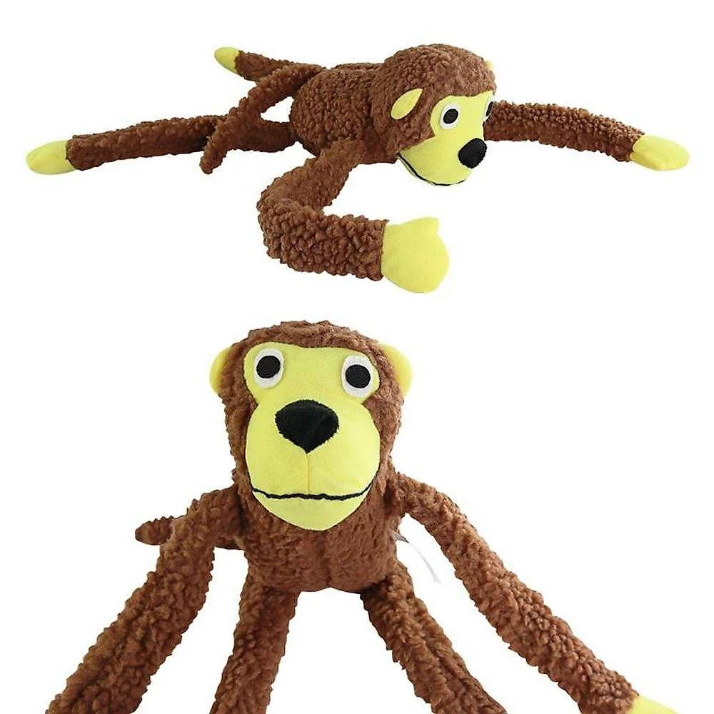 Brinquedo para Pets Napi Macaco Mordedor Grande para Cães Marrom em Poliéster e Algodão 55CM webcontinental-6013400049276