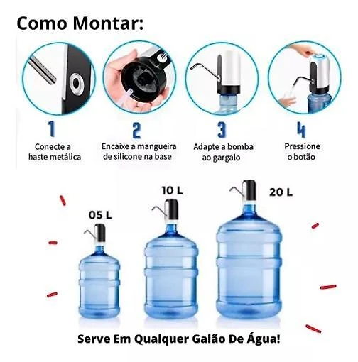 Miniatura Bomba Elétrica para Garrafão Água 20L - Pureza Garantida