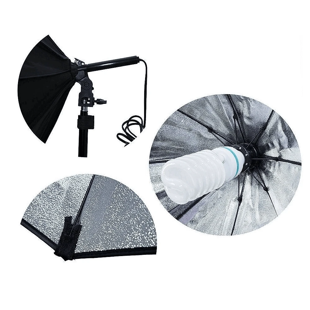 Kit Iluminação para Estúdio e Newborn 3 com Softbox e Tripés de Iluminação (Sem Lâmpada)