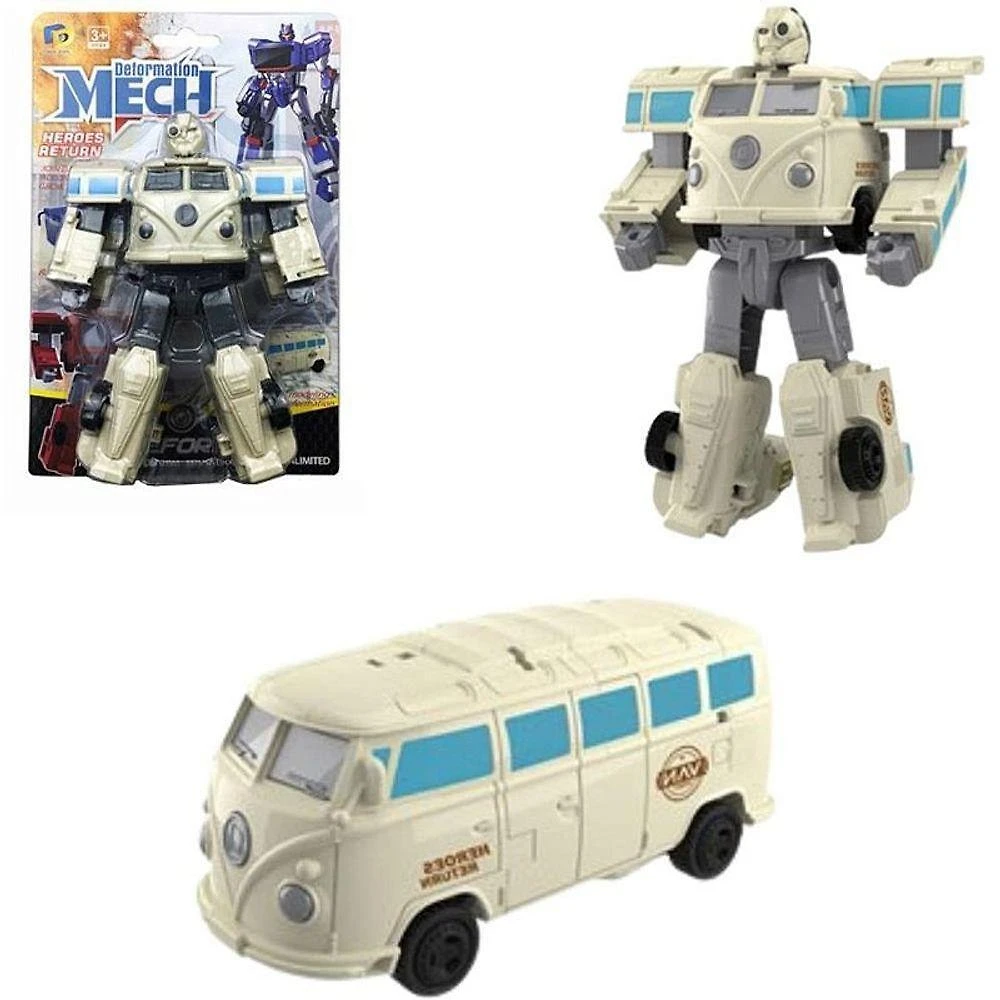 Brinquedo Transformável Robo Van 18cm 2 em 1 Robo Hardware
