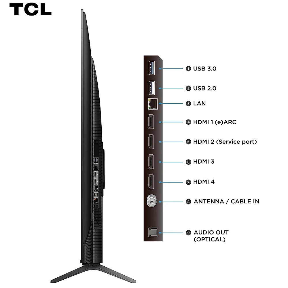 Combo Smart TV TCL 65 QLED 4K P8K WiFi Bluetooth 144Hz 65P8K e Soundbar TCL Subwoofer 2.1 S55H
