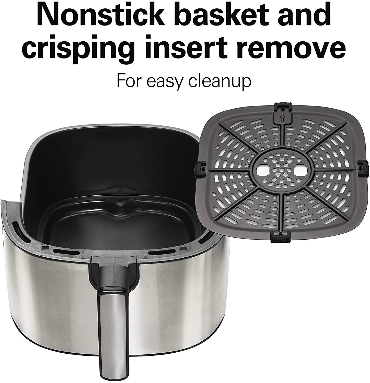 Hamilton Beach 53 Quart Digital Air Fryer Oven with 8 Presets Easy to Clean Nonstick Basket Black 35075