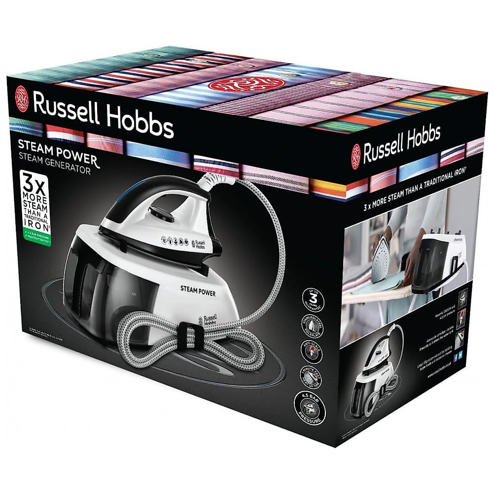 Ferro de Passar a Vapor Russell Hobbs RH24420 2400W Jato de Vapor 110g Antiaderente 220V