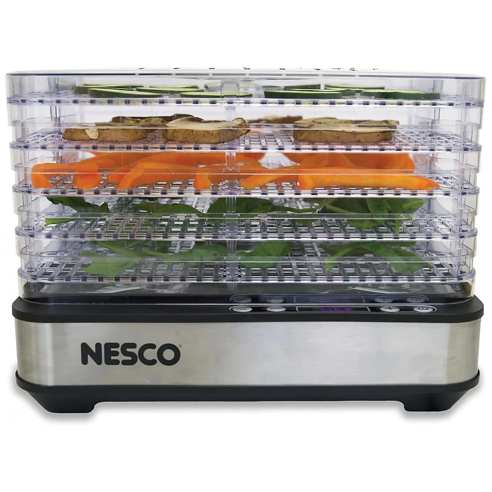 Desidratador de Alimentos NESCO FD-5TC Transparente 5 Bandejas Timer Digital 120V