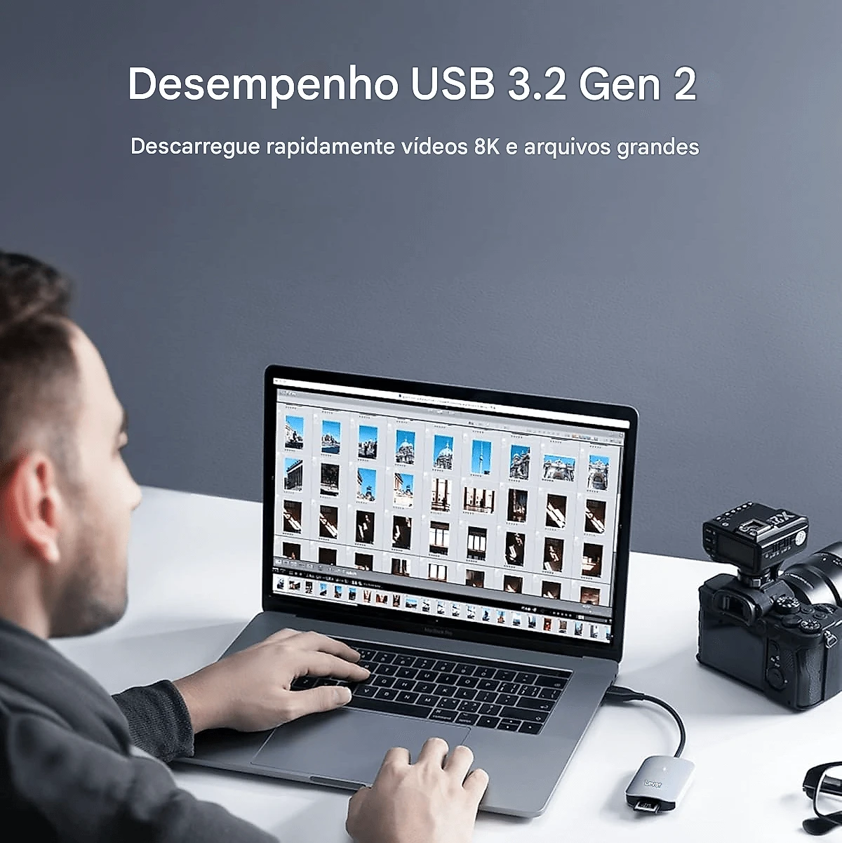Leitor Lexar CFexpress Type A 900 MB/s USB 3.2 Gen 2 com Adaptador USB