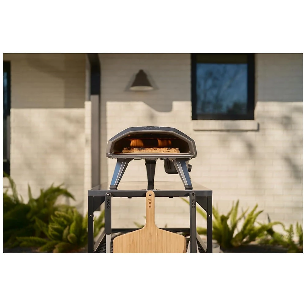 Forno de Pizza Ooni Koda 2 a Gás 14" Portátil Pedra Refratária Alta Temperatura 500°C Napolitana Externo Preto Fundição