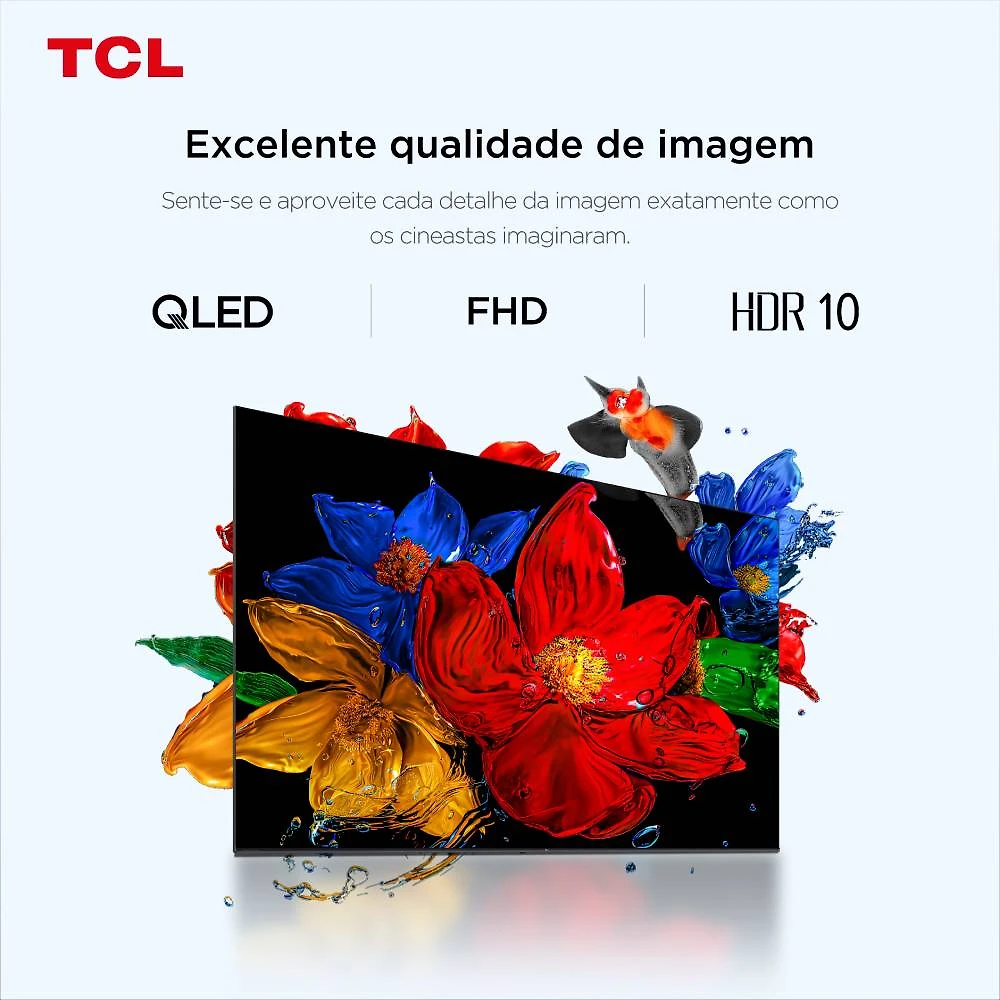 Miniatura Smart TV TCL 32 Polegadas Full HD QLED S5K WiFi Bluetooth Google TV 2 HDMI HDR10 Dolby Audio 32S5K