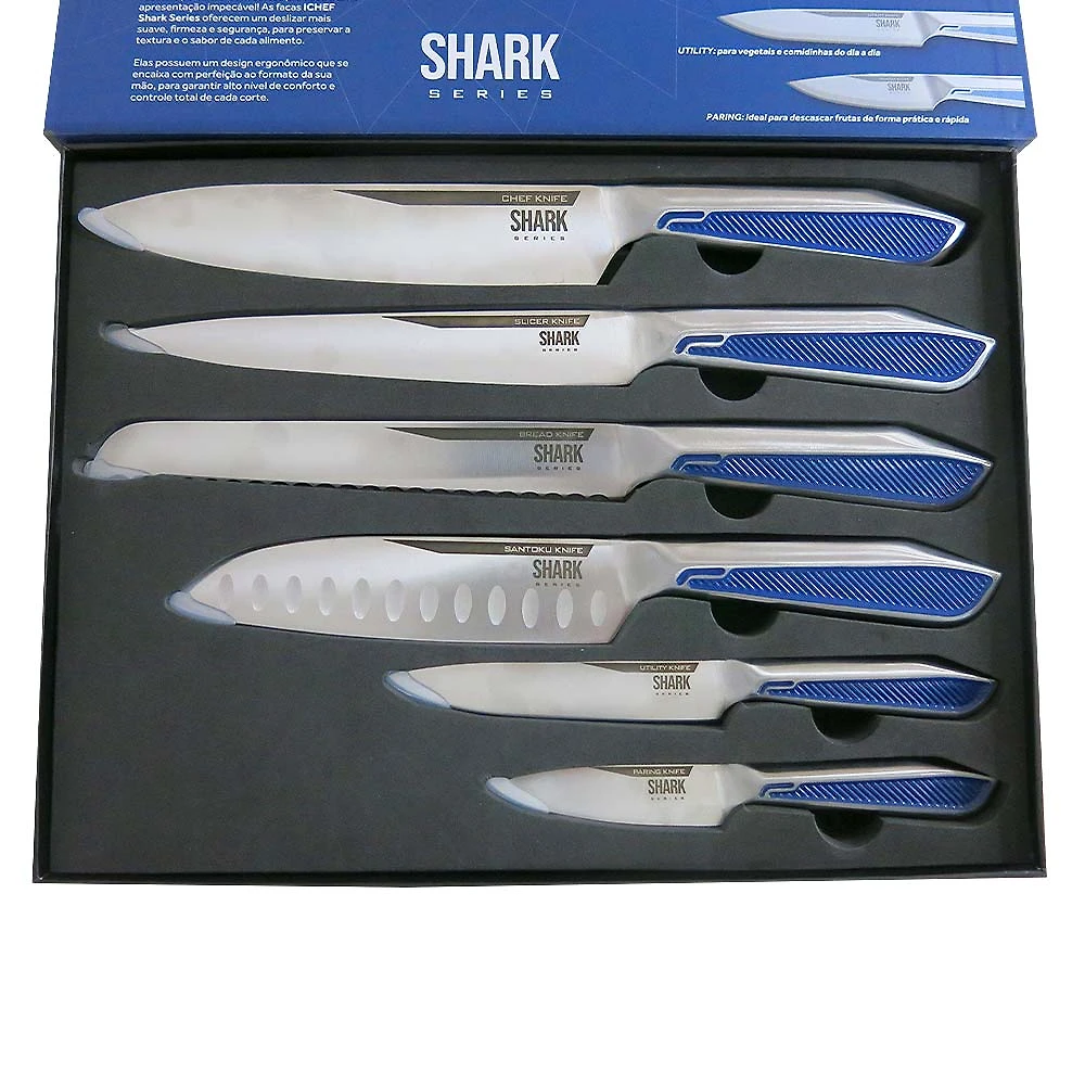 Miniatura Conjunto de Facas Professional Cut Inox Ichef SHARK SERIES | Inox Ichef