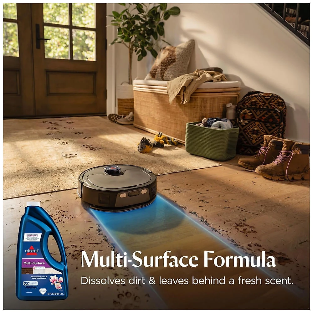 Robô Aspirador Bissell FlexClean FurForce 2 em 1 com Navegação LiDAR e Base Autolimpante Preto