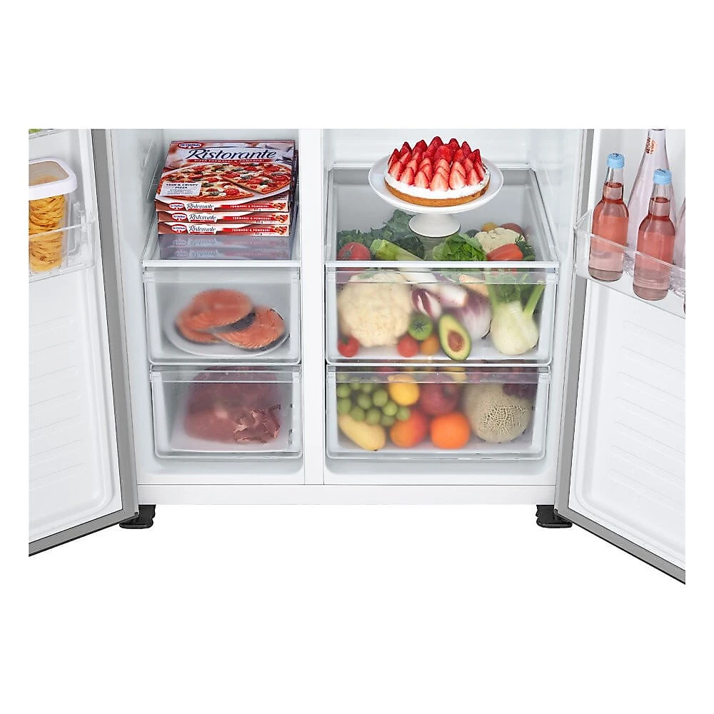 Geladeira Side by Side LG 519 Litros Frost Free Inverter Prata - 110V
