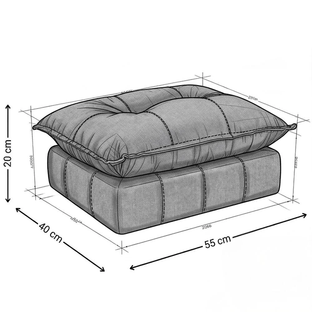 Cama Puff para Pet Black House Decor Cama Puff Pet Cachorro Gato Super Macio e Confortável Linho