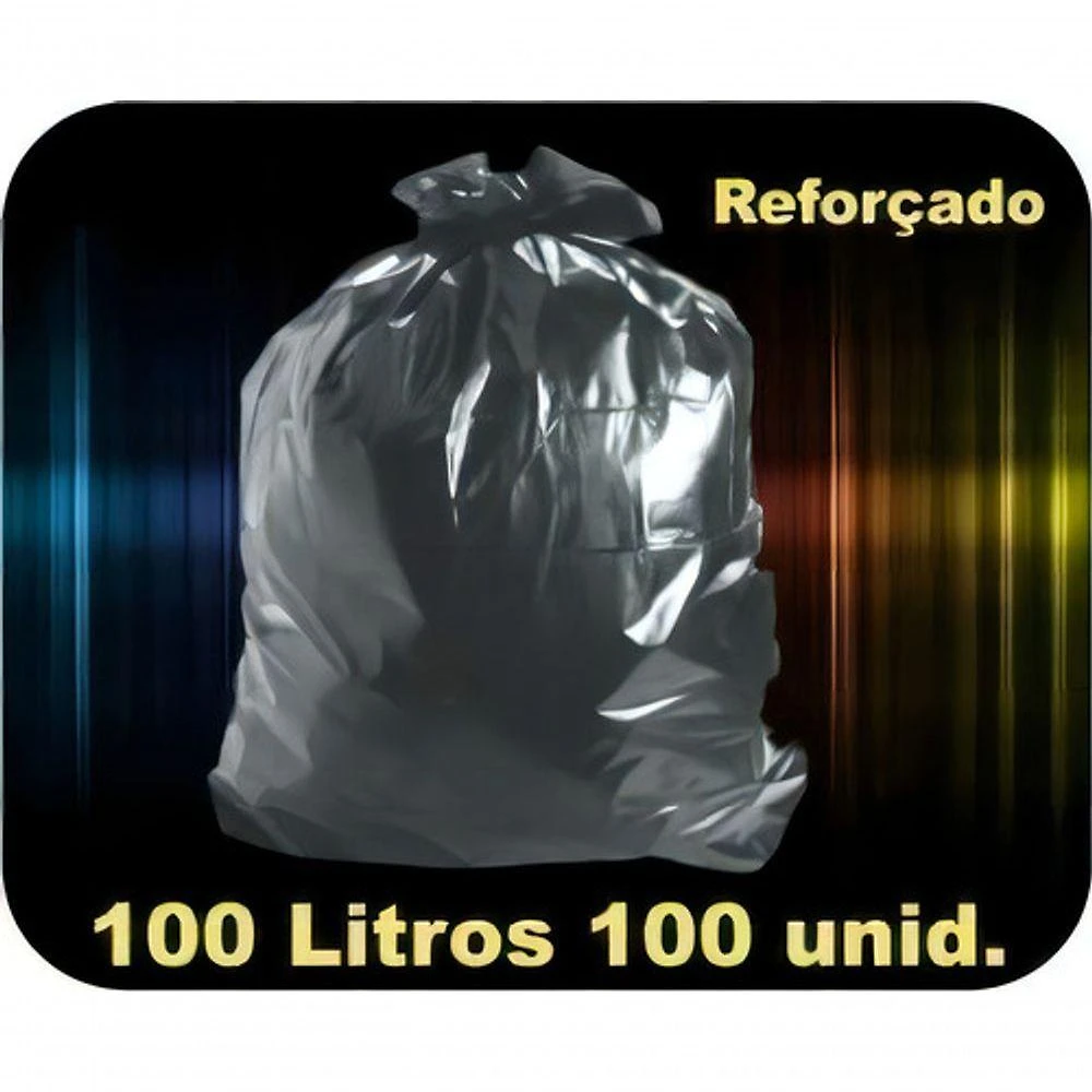 Saco para Lixo Kit com 3 de 100L P4 e 3 de 60L P3 Preto 480L Higipack