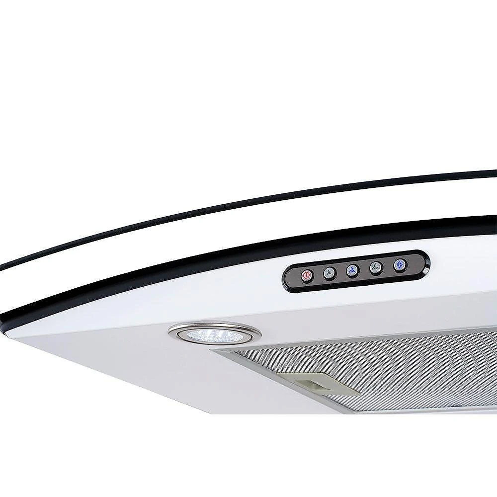 Coifa De Parede 60cm Vidro Curvo Slim Fogatti Branco 220V