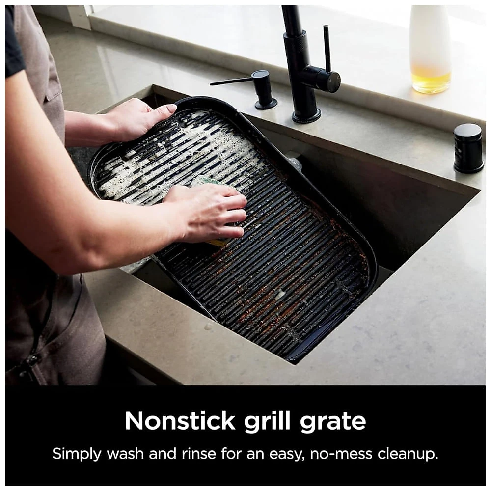 Grill Ninja Woodfire Pro Connect XL OG951 Defumador 7-em-1 App Bluetooth Azul Dourado 120V