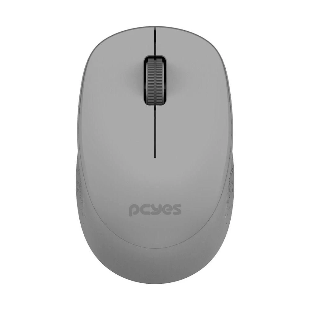 Mouse sem Fio Pcyes Mover Gray 1600DPI Silent Click Cinza 2,4 GHZ