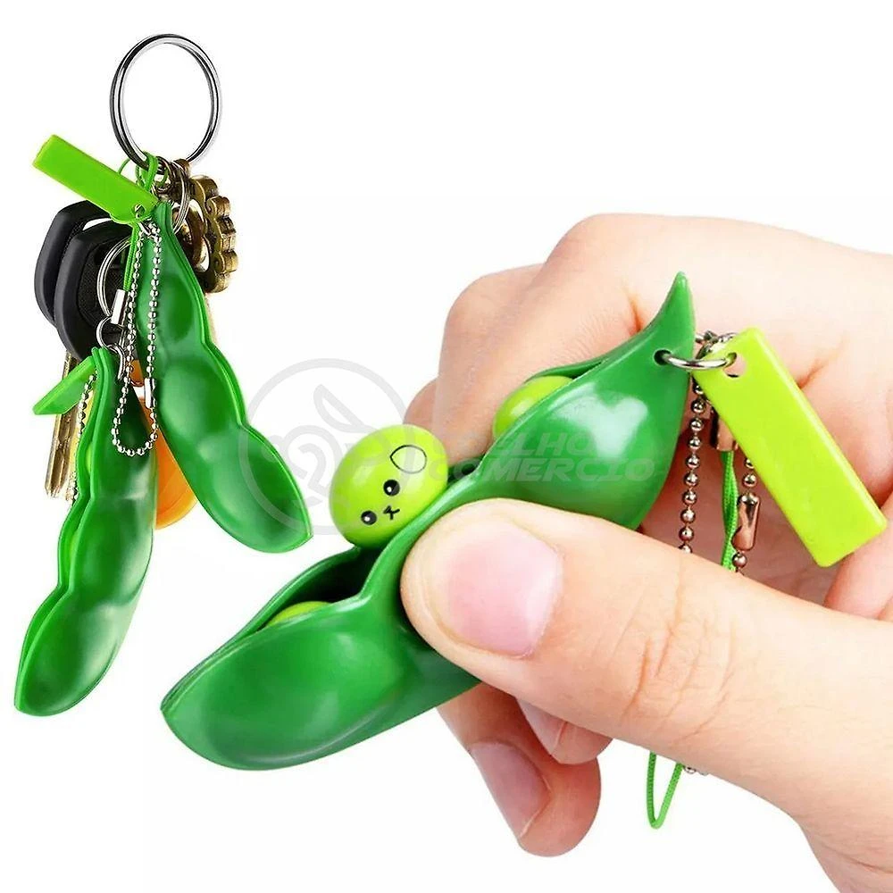 Chaveiro Ervilha Fidget Toy Brinquedo Anti StressVerde
