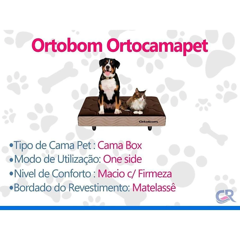 Cama Colchão PET p-Cachorro e Gato Ortobom Orto PET Bege 60x80cm 1 Unidade