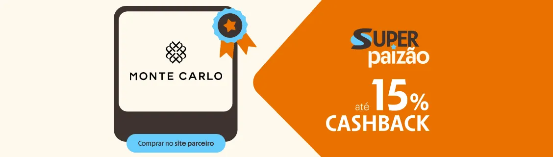 MONTE CARLO COM ATÉ 15% DE CASHBACK