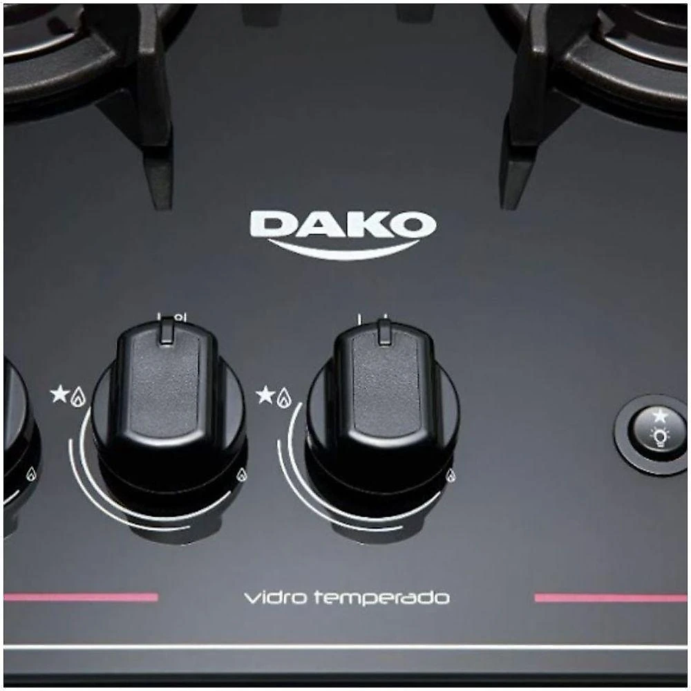 Fogão De Piso Dako 5 Bocas Acendimento Automático Magister Preto Bvolt Bivolt
