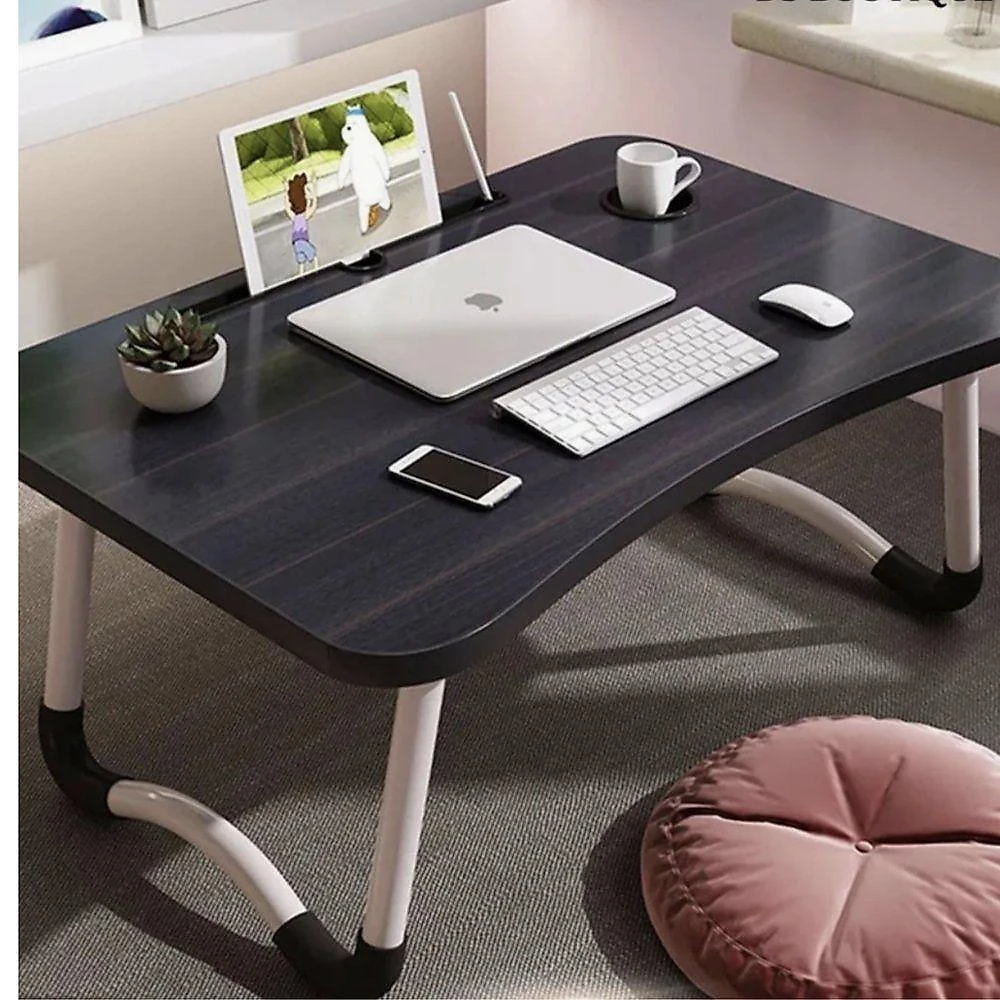 Mesa para Notebook Multifuncional Madeira e Metal Preto e Branco Top Rio Comercial