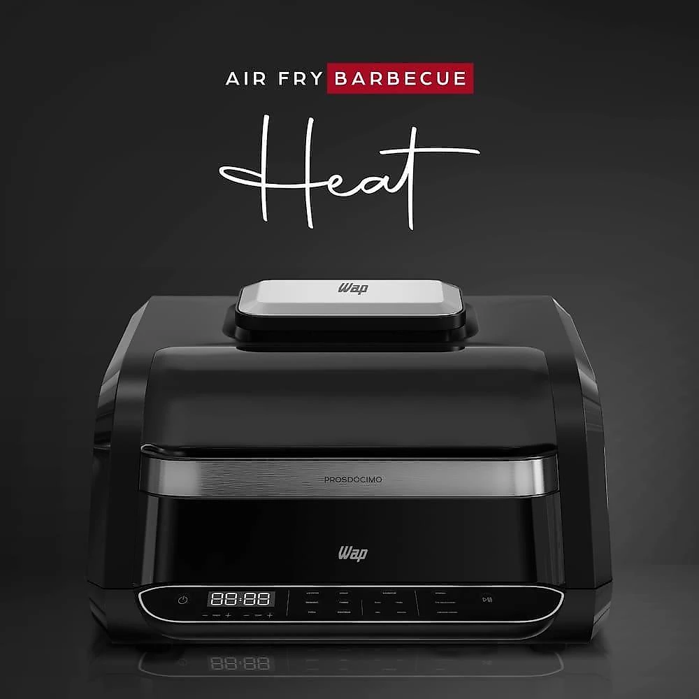 Fritadeira elétrica airfry wap barbecue heat digital prosdócimo wc ab1030 6,6l 1700w preto 220