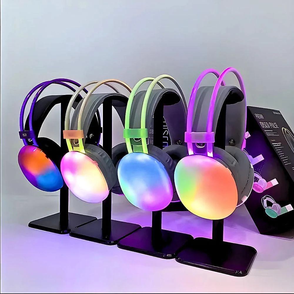 Headset Bluetooth Disco Pulse PG580 sem Fio com Microfone Integrado e Iluminação RGB