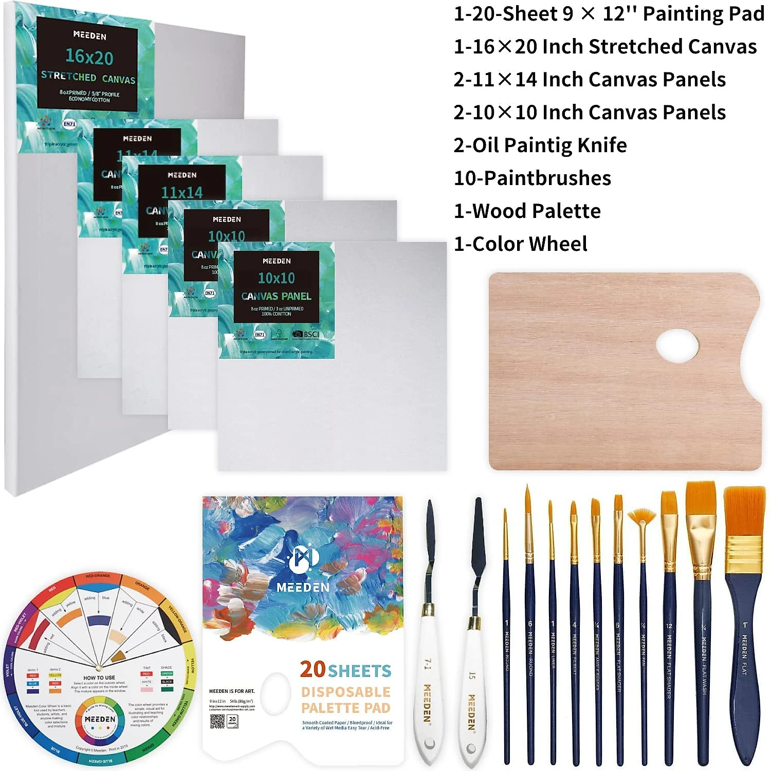 MEEDEN Kit de Pintura Conjunto Artístico com 15 Tintas