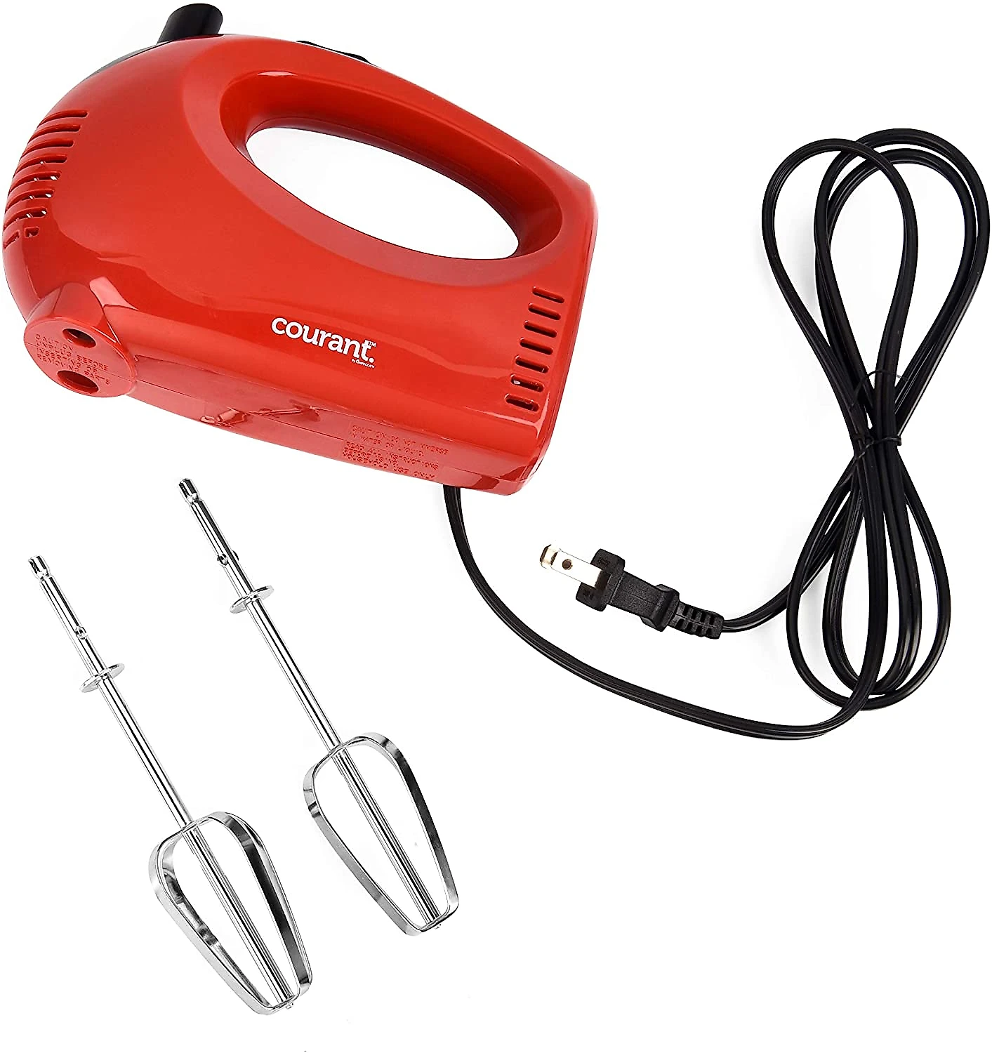 Courant CHM1550 Batedeira de Mão Elétrica com 5 Velocidades e Acessórios em Aço Inoxidável 110V150W Vermelha