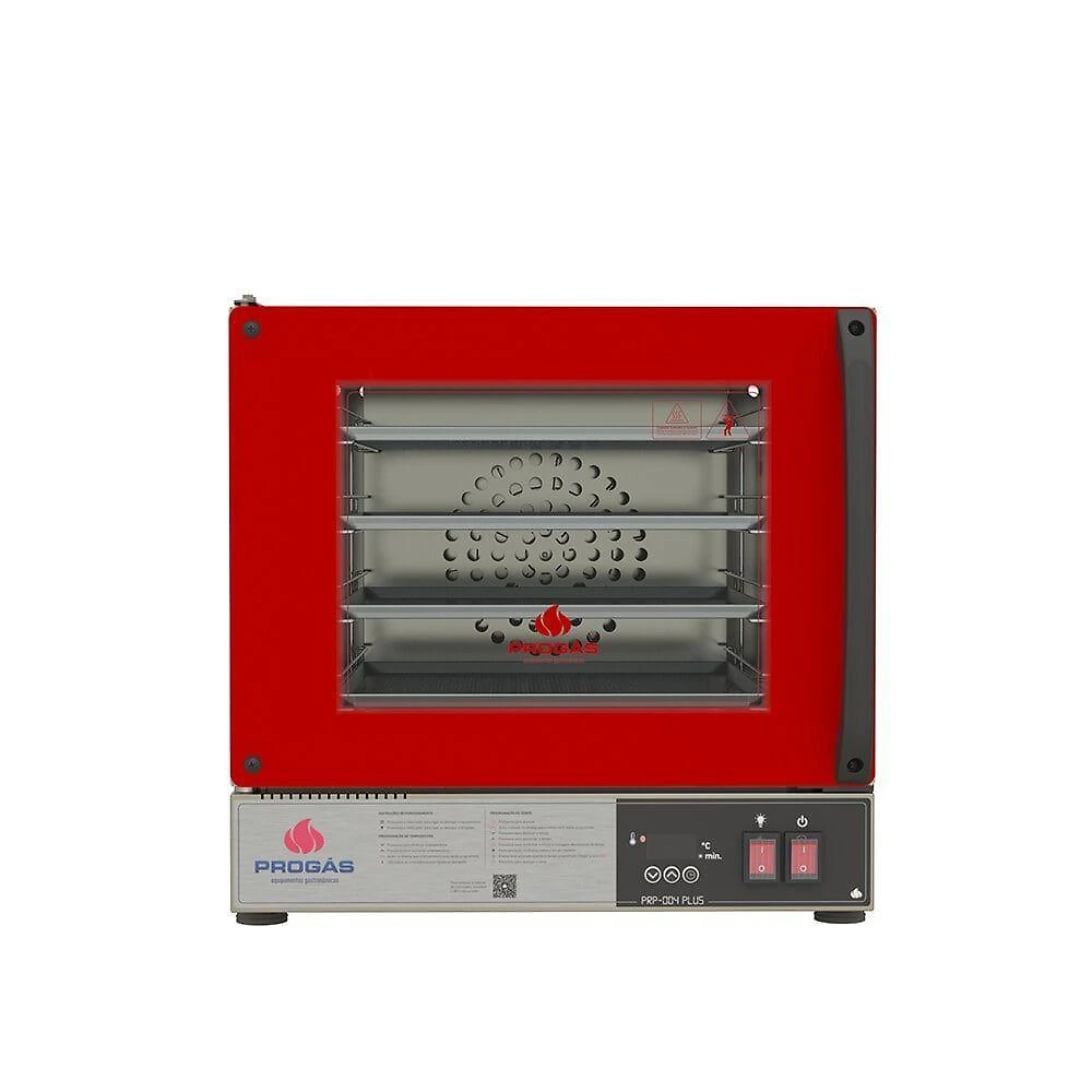 Forno turbo elétrico progás fast oven plus vermelho 127v prp-004 plus