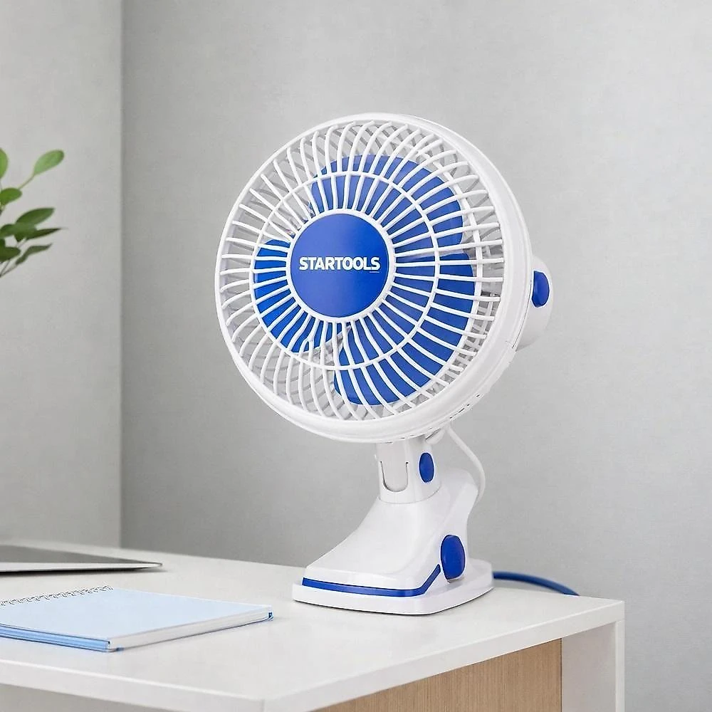 Ventilador de Mesa Portátil Utibom 25W 3 Pás 2 Velocidades Branco 110V
