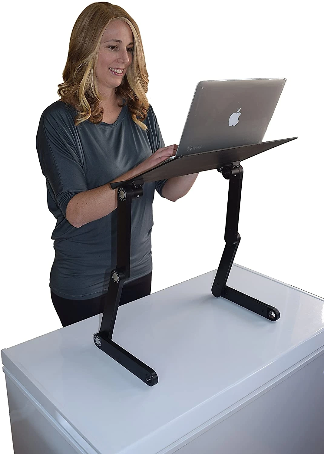 Suporte Ergonômico WorkEZ Ajustável Dobrável 2840Cm Preto