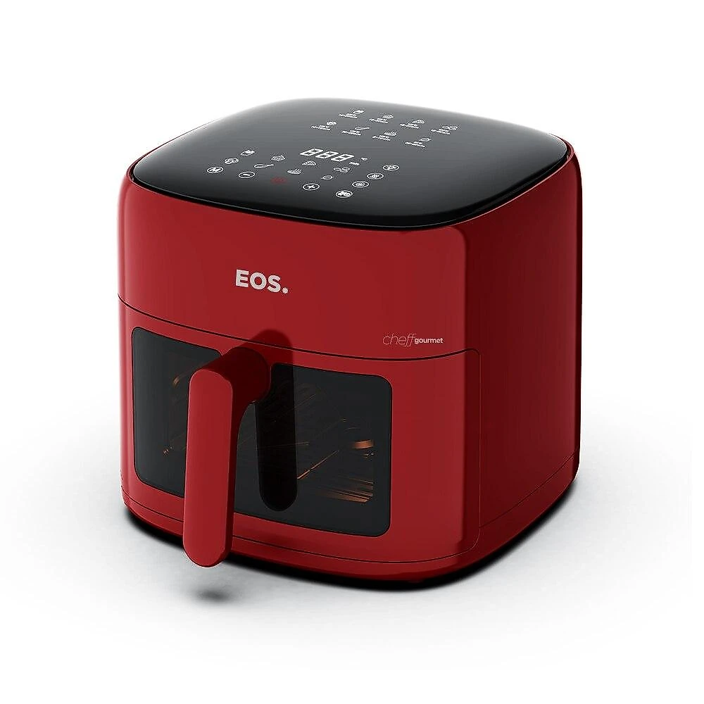 Fritadeira Sem Óleo Air Fryer EOS Chef Gourmet 6.2 Litros Compacta Digital Vermelho EAF60V 220V