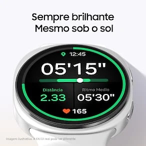 Miniatura Smartwatch Samsung Galaxy Watch8 44mm LTE Tela Cristal Safira GPS Grafite