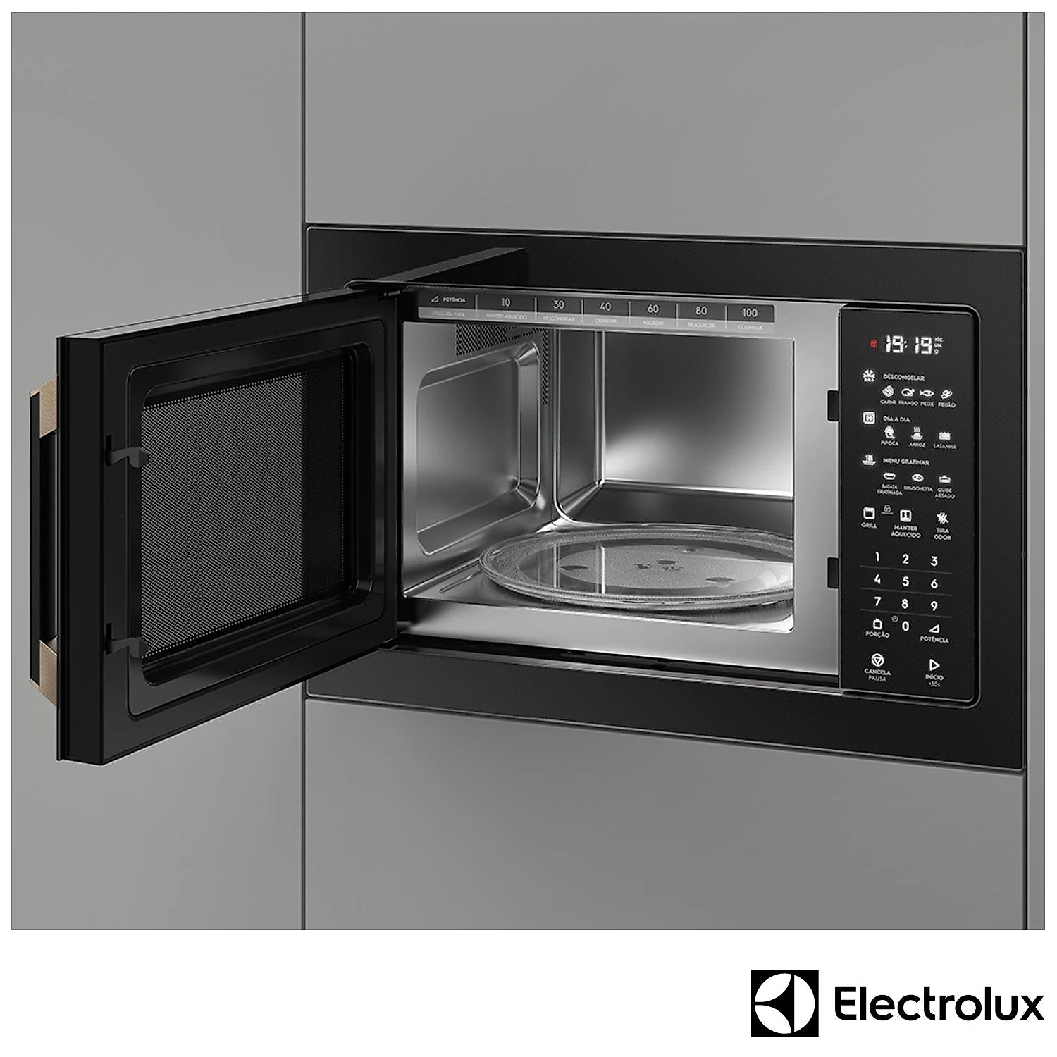 Micro-ondas de Embutir Electrolux Pro Series com 34 Litros de Capacidade e Grill Preto - MV43T 110