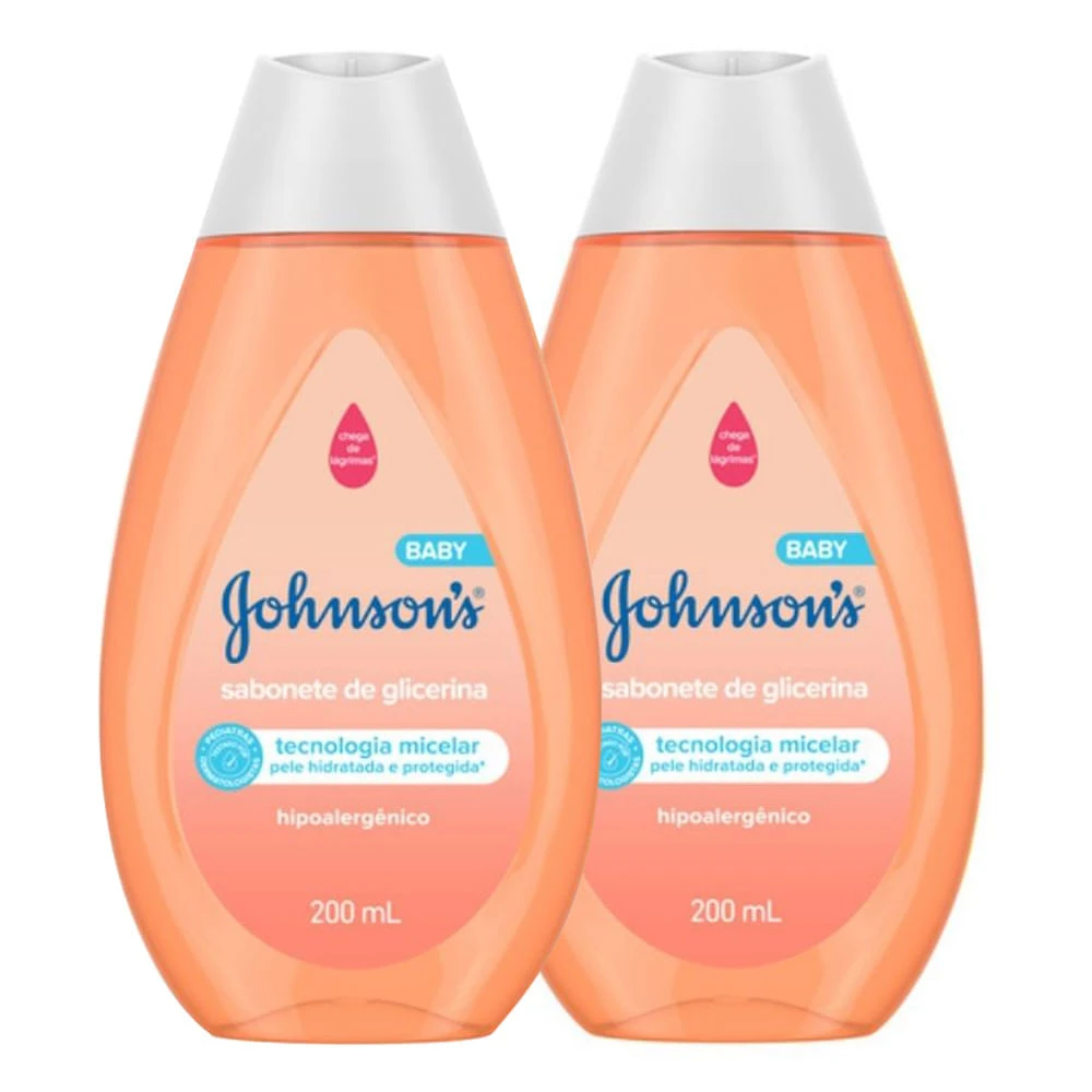 Sabonete Líquido de Glicerina Johnson's Baby 200ml | Kit com duas unidades