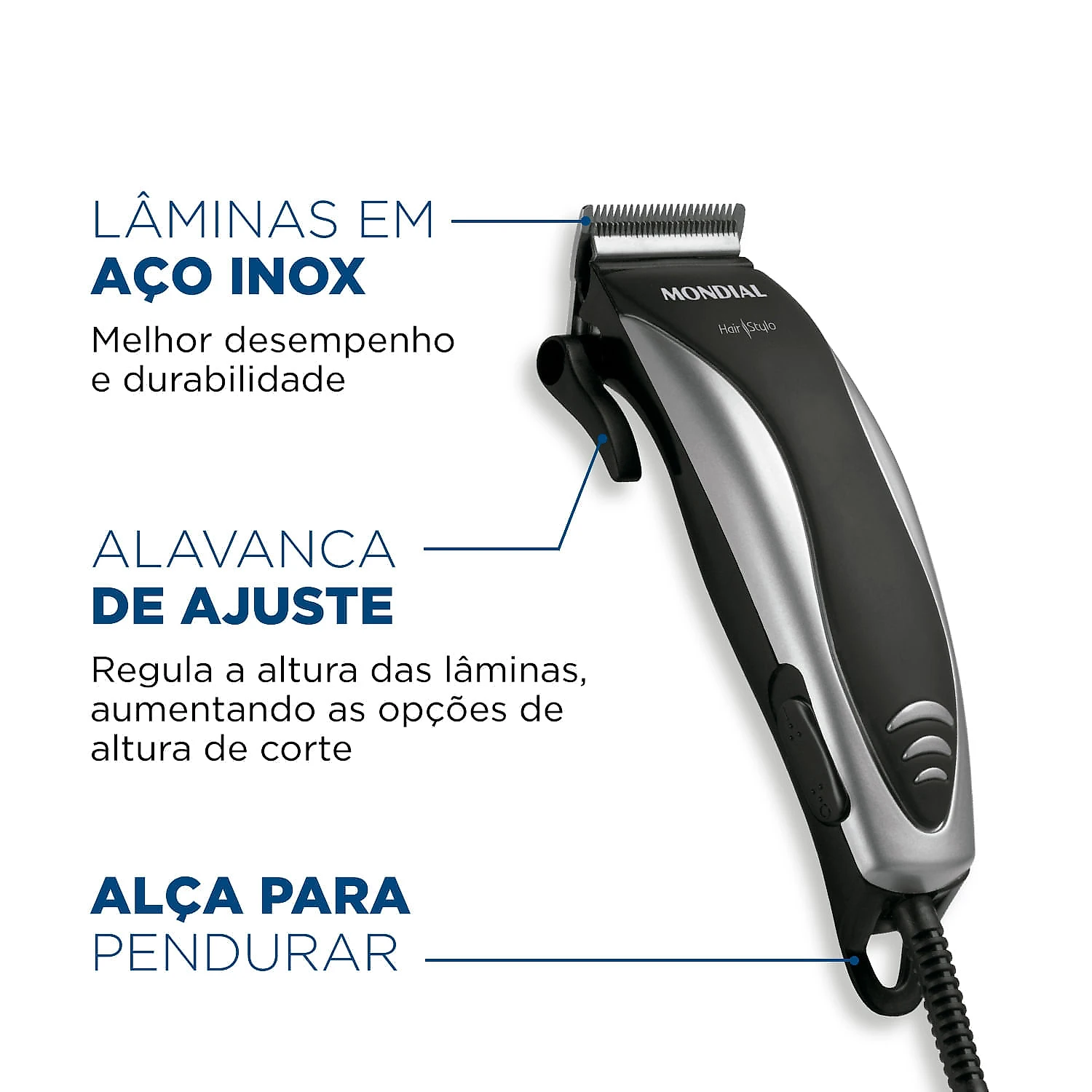 Máquina de Cortar Cabelo Mondial Hair Stylo CR-02 220V 220V