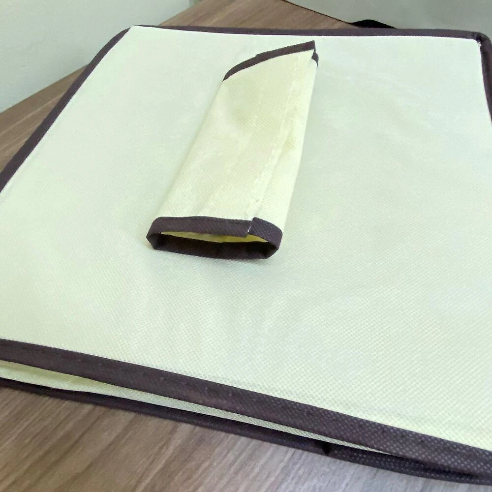 Organizador Vertical para Guarda-Roupa 6 Nichos Tnt Cartonado Dobrável Bege Yeet