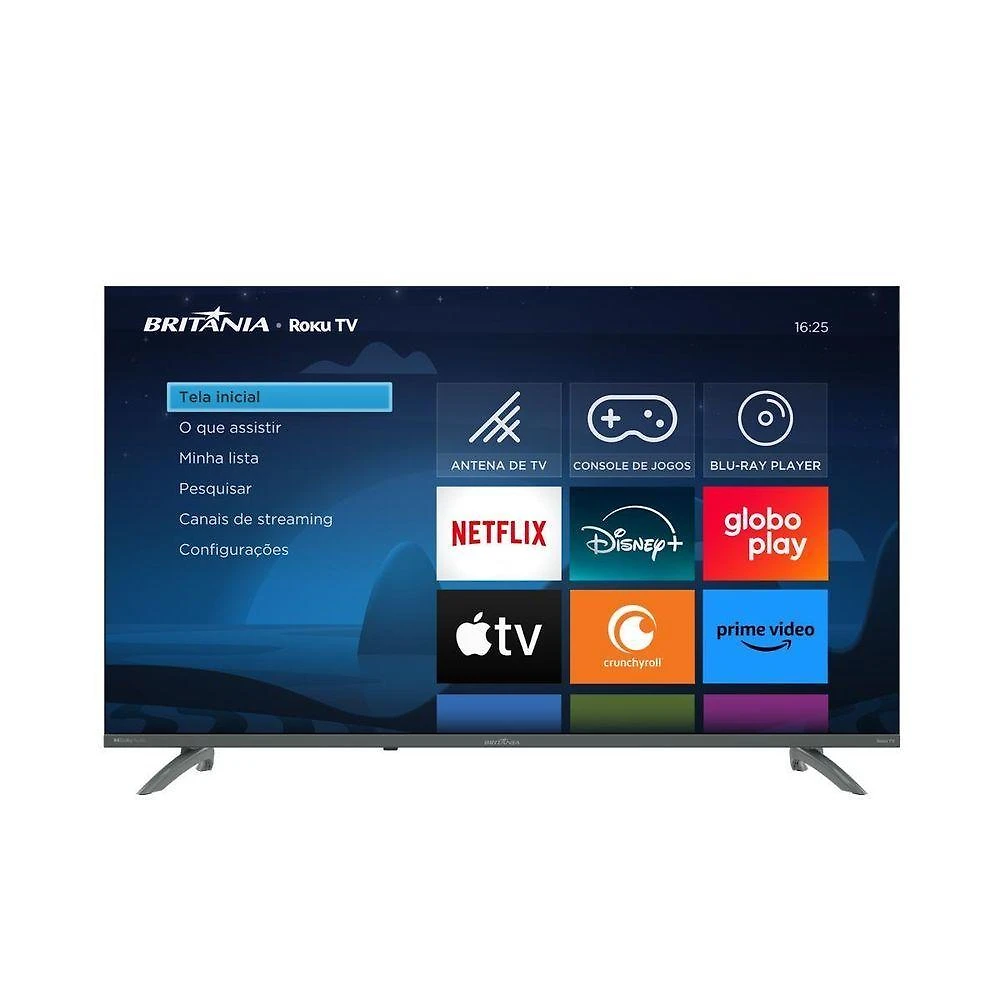 Smart TV 43” Britânia LED Dolby Audio Roku TV BTV43VA4REGB Bivolt