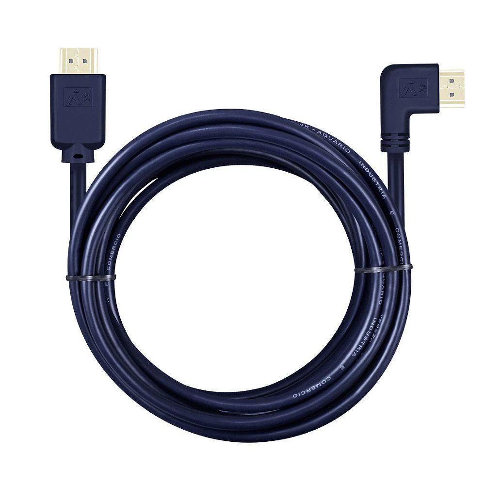 Cabo HDMI Aquário 4k903 4K 3D 32 Canais HDR Ready Banhado a Ouro 3M Bivolt Preto