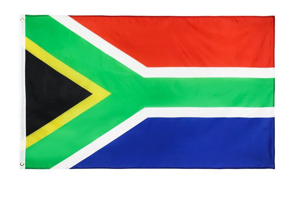 Miniatura Bandeira Africa Do Sul 60X 90 Cm Com Anilhas Para Mastro