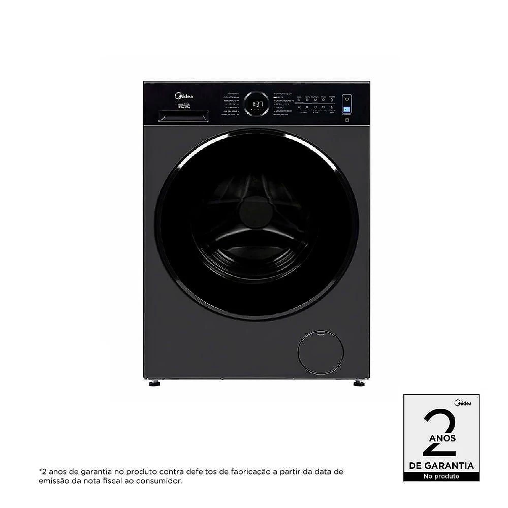 Lava e Seca Midea MF205D115WB-GK-01 11kg 6kg Slim Conectada Titanium 110V