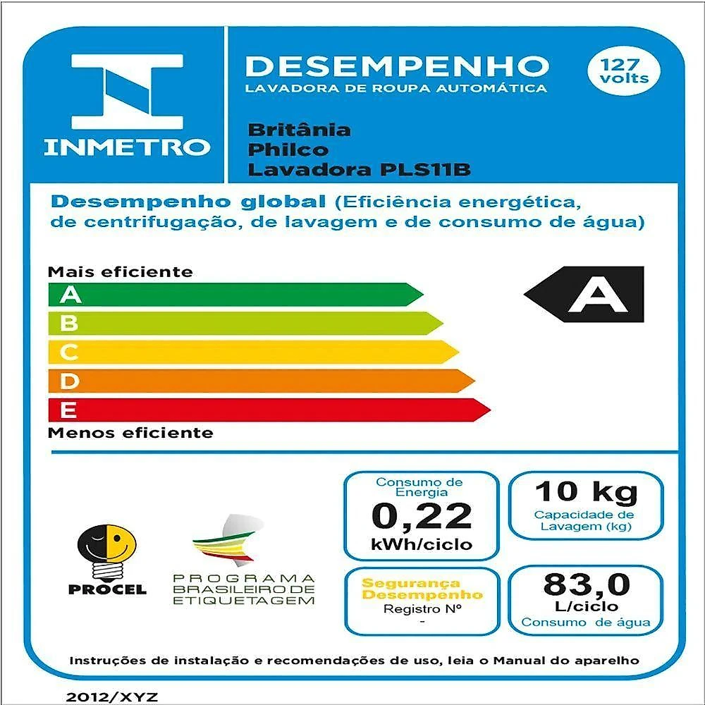 Lava e Seca Philco PLS11B InvertPlus 16 Programas Lavagem 10kg Branca 127V