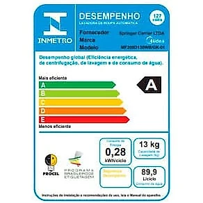 Lava e Seca Midea HealthGuard Smart MF200D130WB/GK Titanium com 14 Programas e Wi-Fi – 13/8kg 110V