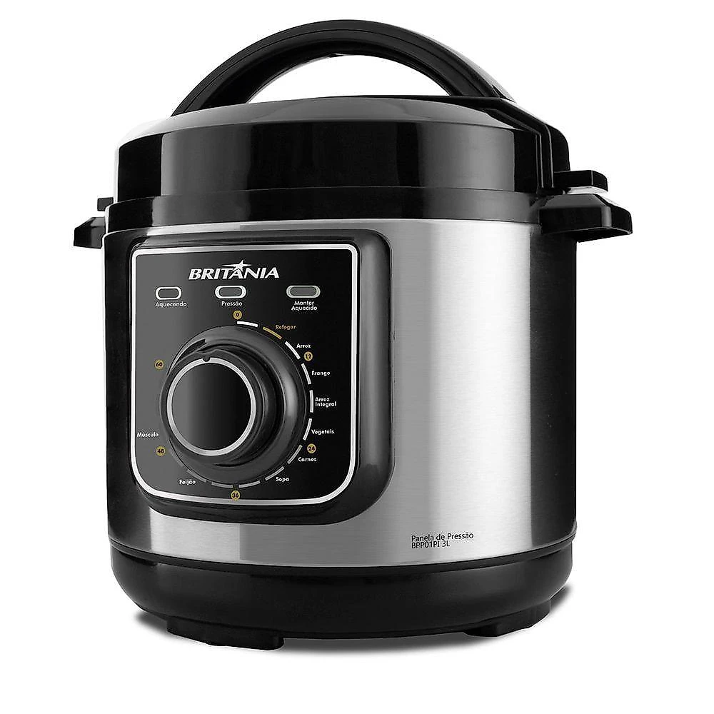 Panela De Pressão Britânia BPP01PI Multifuncional 3L 220V
