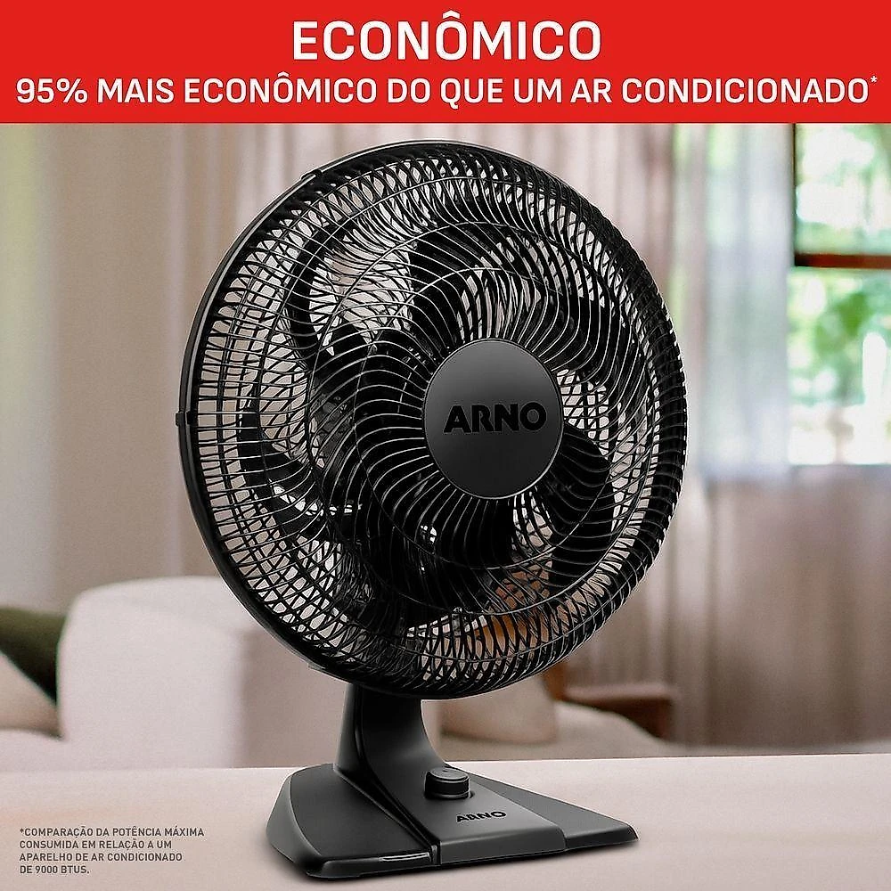 Ventilador arno mesa essential 40cm 6 pás 127v ve2e 2720018600