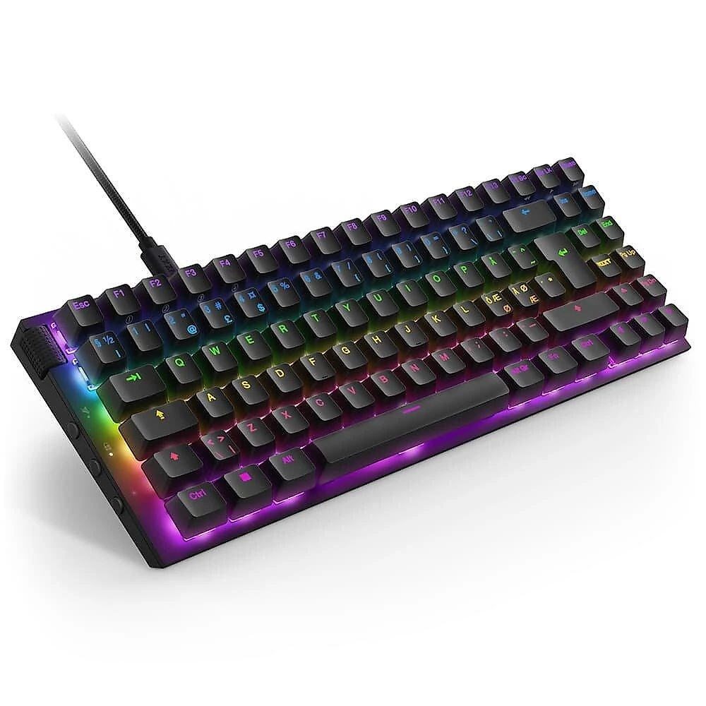 Teclado Óptico Gamer NZXT Function 2 MiniTKL, RGB, USB-C, Layout US, Preto - KB-002NB-US