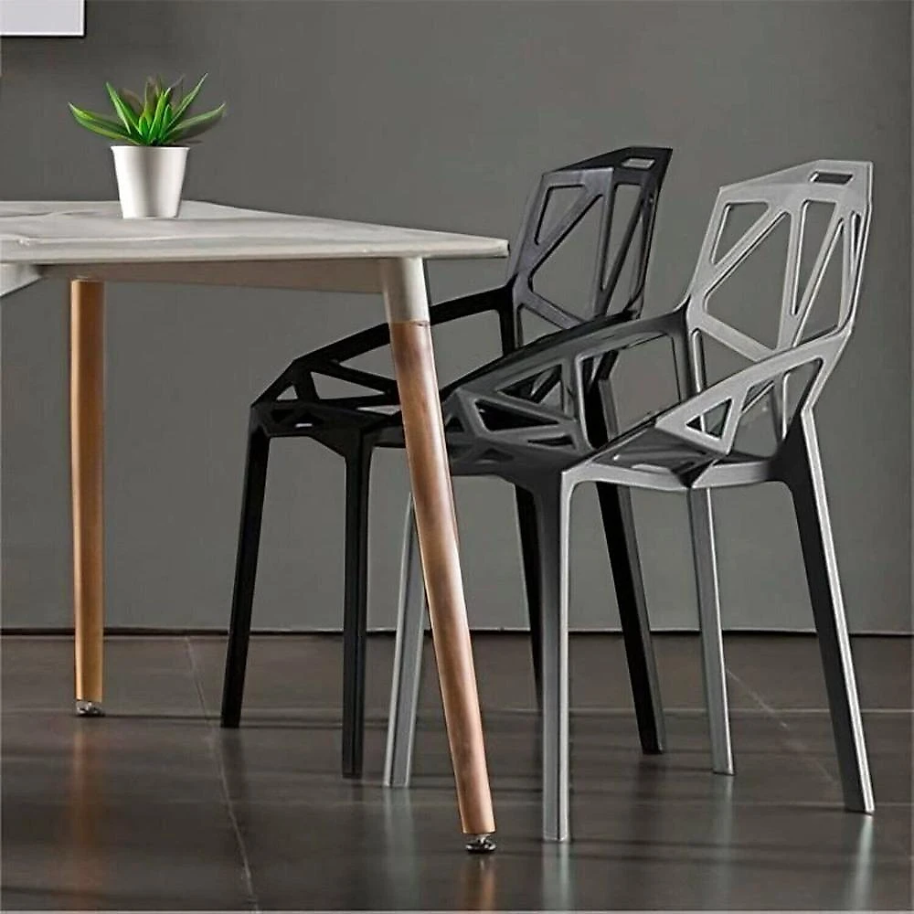 Conjunto com 6 Cadeiras Pixel Cinza Mushroom