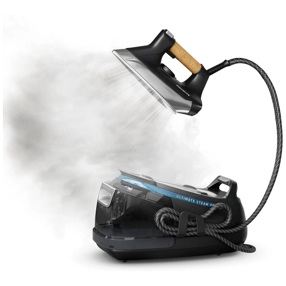Rowenta: Ferro a Vapor Ultimate Steam Pro com Base de Aço Inoxidável - Estação de Vapor Profissional para Roupas, 1800 Watts