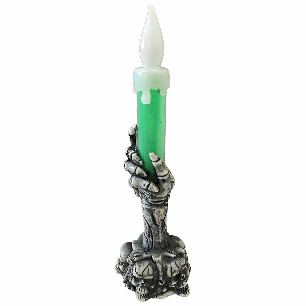 Castiçal Com Vela Verde Led